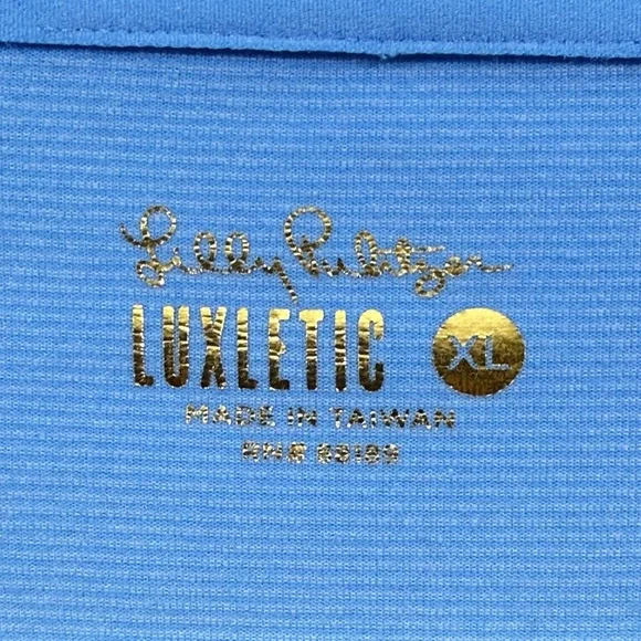 Lilly Pulitzer Kapri Luxletic Jacket Womens XL Blue Feeder Stripe Full Zip Gold‎ - Picture 5 of 10